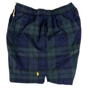 Polo Sport Ralph Lauren Swim Trunks Mens Medium Blackwatch Plaid Vintage Y2K